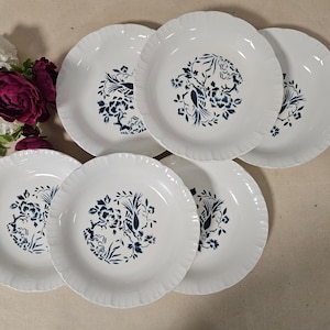 Old soup plates X6 model &quot;Touraine&quot; from the French manufacture of Digoin