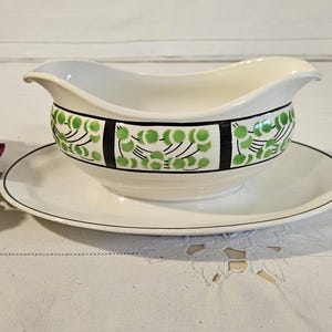 Old sauce boat &quot;Reinette&quot; model from the French manufacturer Digoin