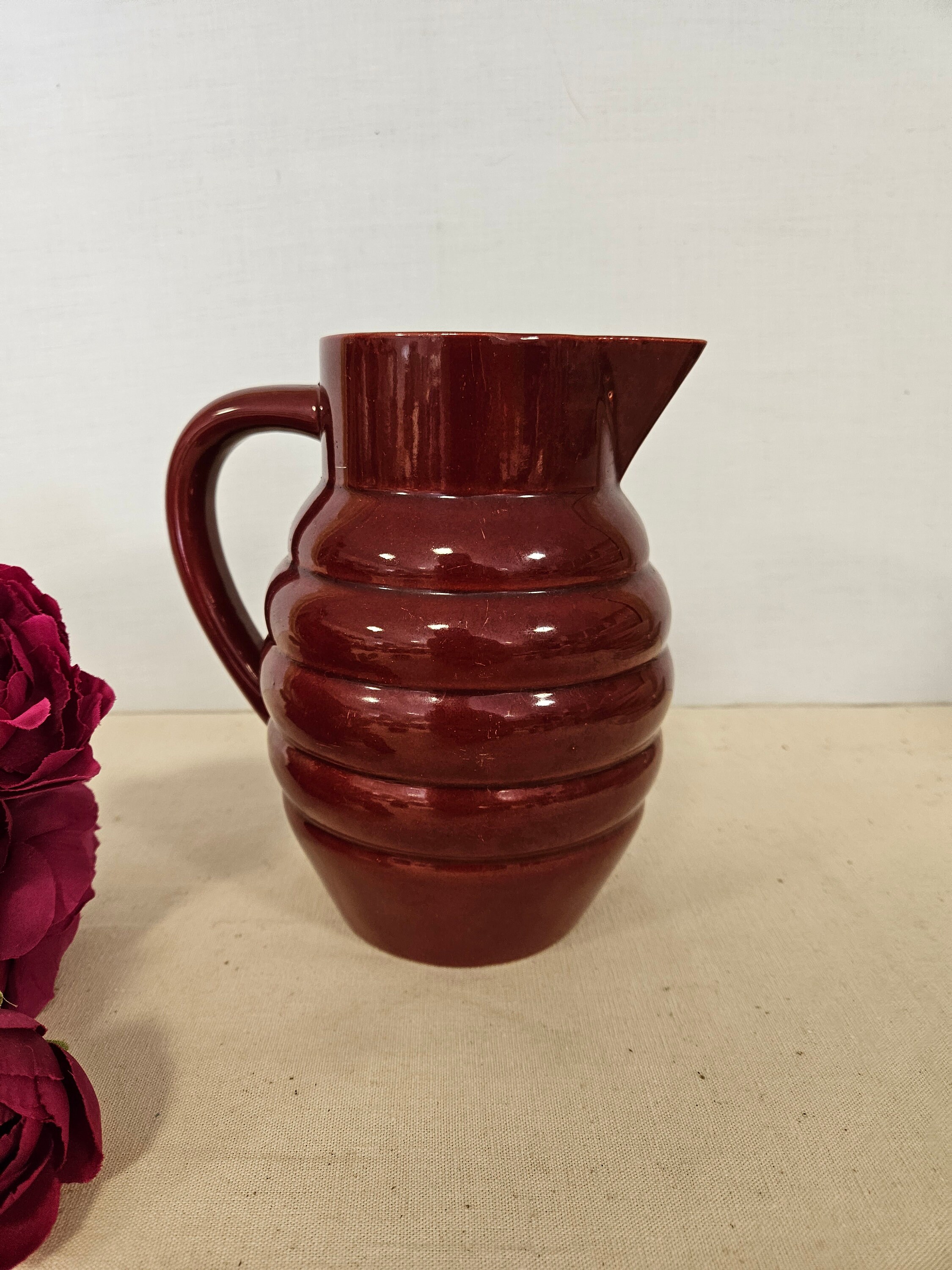 水差しピッチャーソープディッシュセット小鳥フランスアンティーク赤