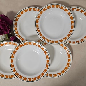 Old soup plates X6 model &quot;Flossie&quot; from the French factory in Salins