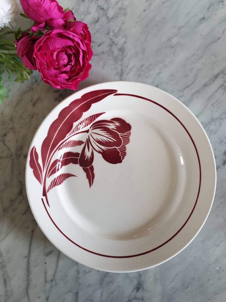 Plat de Service Plat Rond Ancien Modèle Marlène La Manufacture Française Badonviller