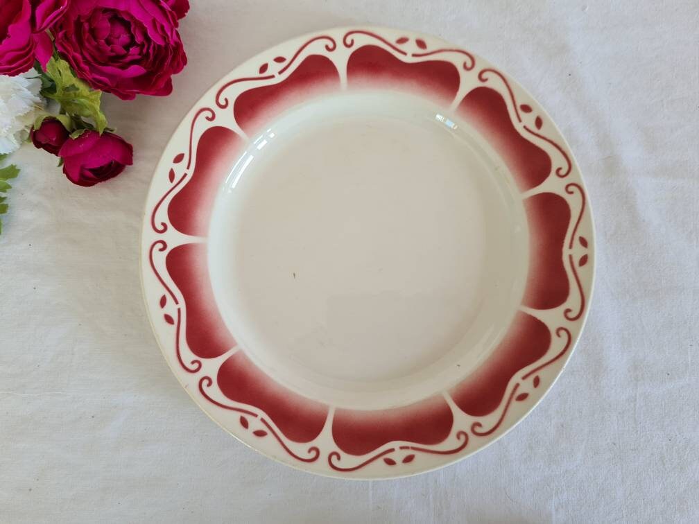 Plat de Service Plat Ancien La Manufacture Française Badonviller