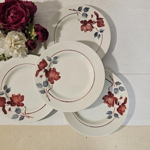 Antique dessert plates X4 model &quot;Lusignan&quot; from the French manufacturer of Gien