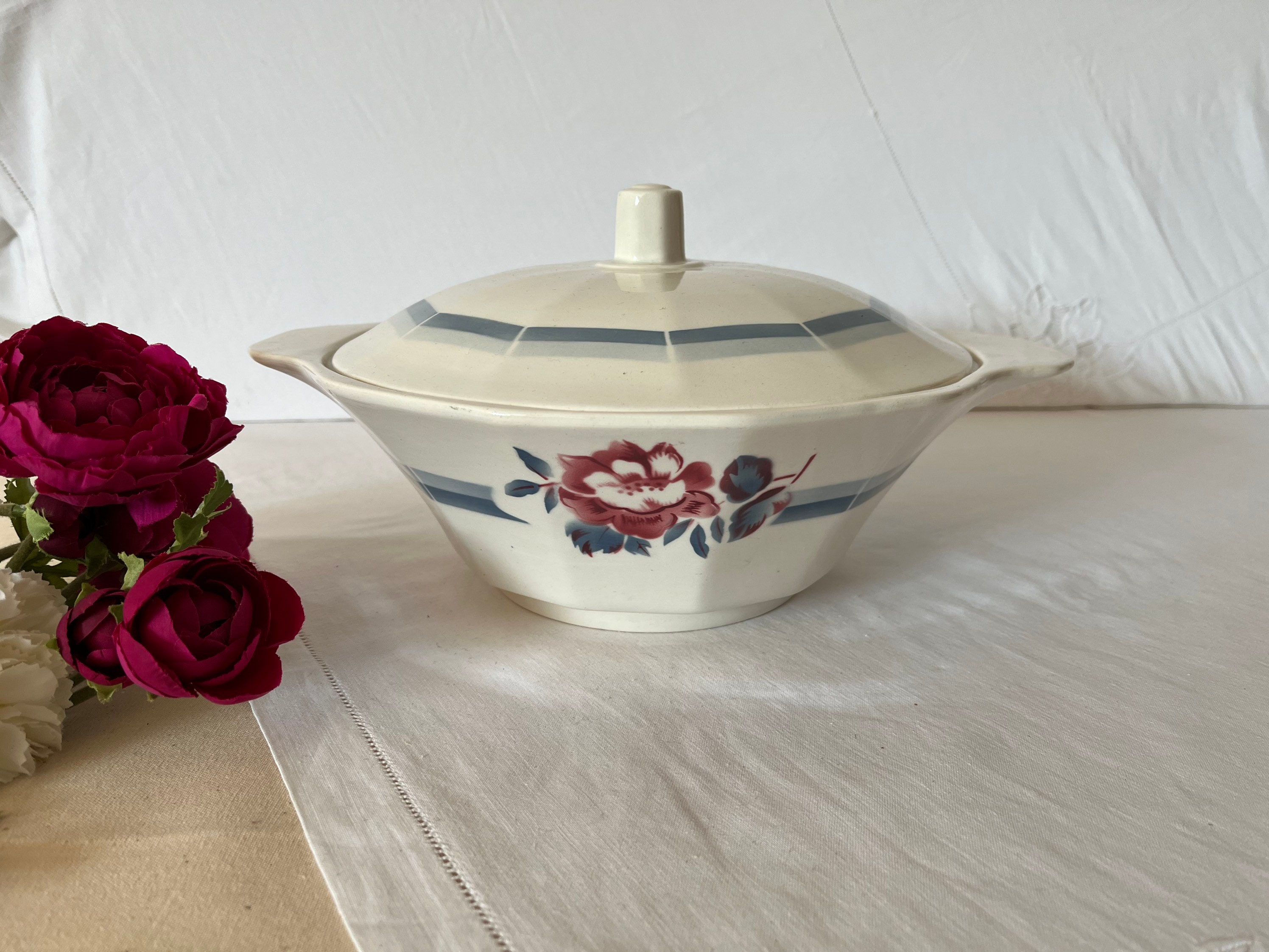 Soupière ou Légumier Ancien Modèle Talleyrand de La Manufacture Française Digoin et Sarreguemines