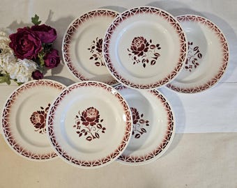 Antique Flat Plates X6 Ironstone Model 
