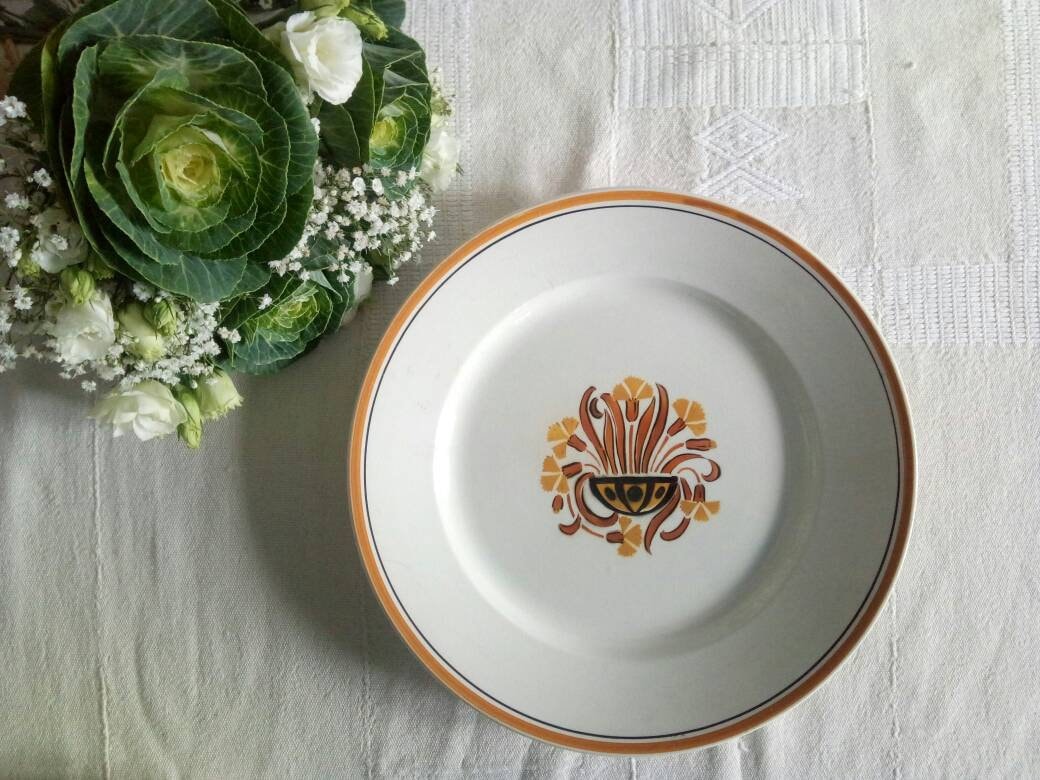 Plat de Service Plat Ancien Modèle Œillets Faïencerie Creil et Montereau Manufacture Française