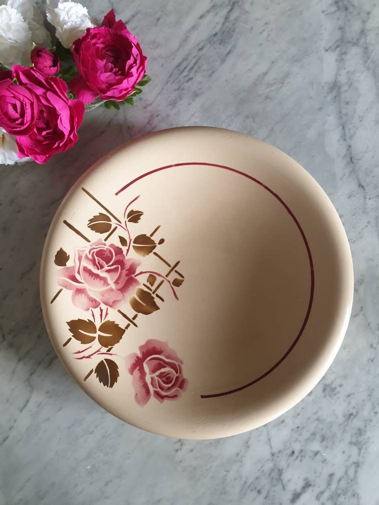 Plat de Service Ancien Calotte Modèle Simone La Manufacture Française Badonviller