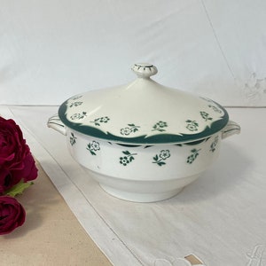 Soup or vegetable old model &quot;Avila&quot; of the French manufacture of Digoin and Sarreguemines