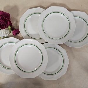 Antique flat plates X6 from the French manufacturer of Saint Amand