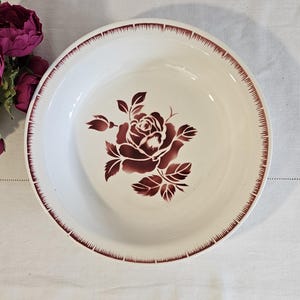 Old round hollow serving dish, &quot;Claude&quot; model, from the French manufacturer Digoin