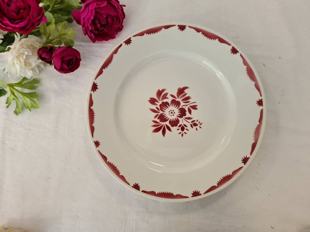 Plat de Service Rond Plat Ancien Modèle Yvon La Manufacture Française Moulin Des Loups