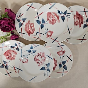 Antique dinner plates X6 from the French manufacturer Longchamp