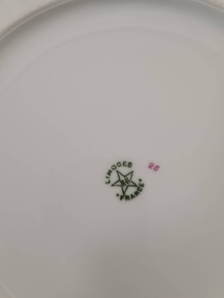 リモージュ　アンティーク フランスリモージュのアンティーク食器、Limoges B & Co