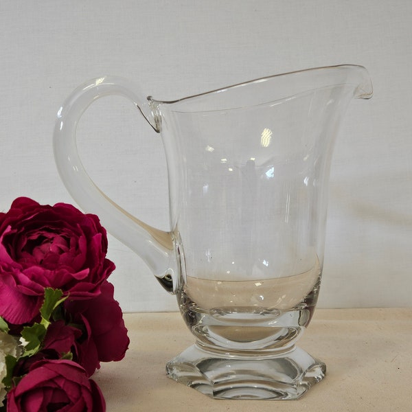 Carafe verseuse ancienne en cristal Villeroy et Boch