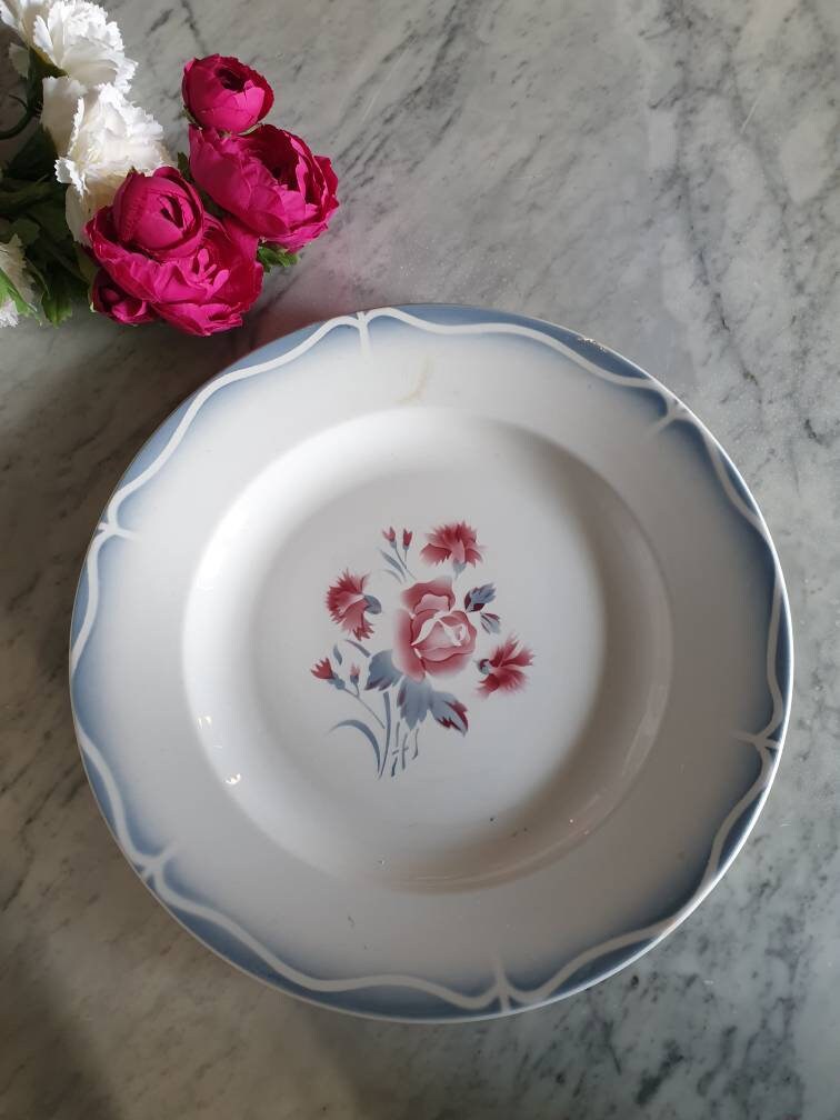 Plat de Service Plat Ancien Modèle Nina Rosa La Manufacture Française Digoin