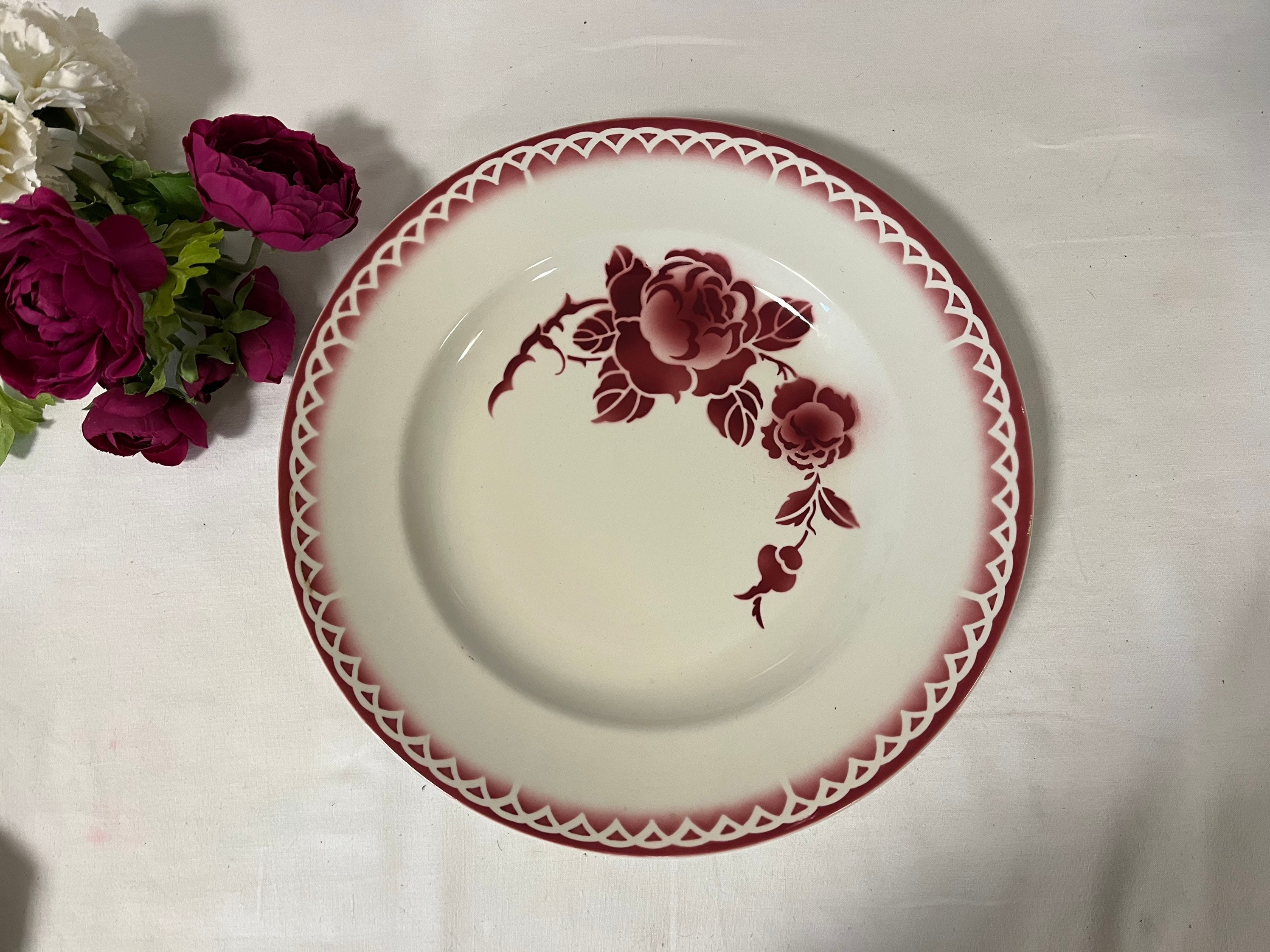 Plat de Service Plat Ancien Modèle Josselin La Manufacture Française Digoin