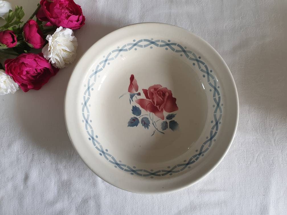 Plat de Service Creux Rond Ancien Modèle Janine La Manufacture Française Digoin