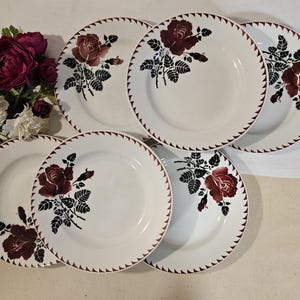 Antique flat plates X6 model &quot;Café Mars&quot; from the French manufacturer of Saint Amand