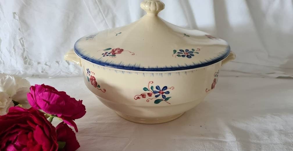 Soupière ou Légumier Ancien Modèle Dambach de La Manufacture Française Sarreguemines