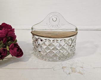 Salero/frascos para especias de vidrio moldeado antiguo