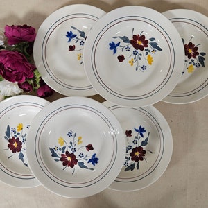 Old soup plates X6 model &quot;Vallorbe&quot; from the French factory in Salins