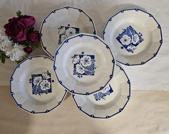 フランス・サンアマンド社の古いスーププレートX5 - Etsy 日本