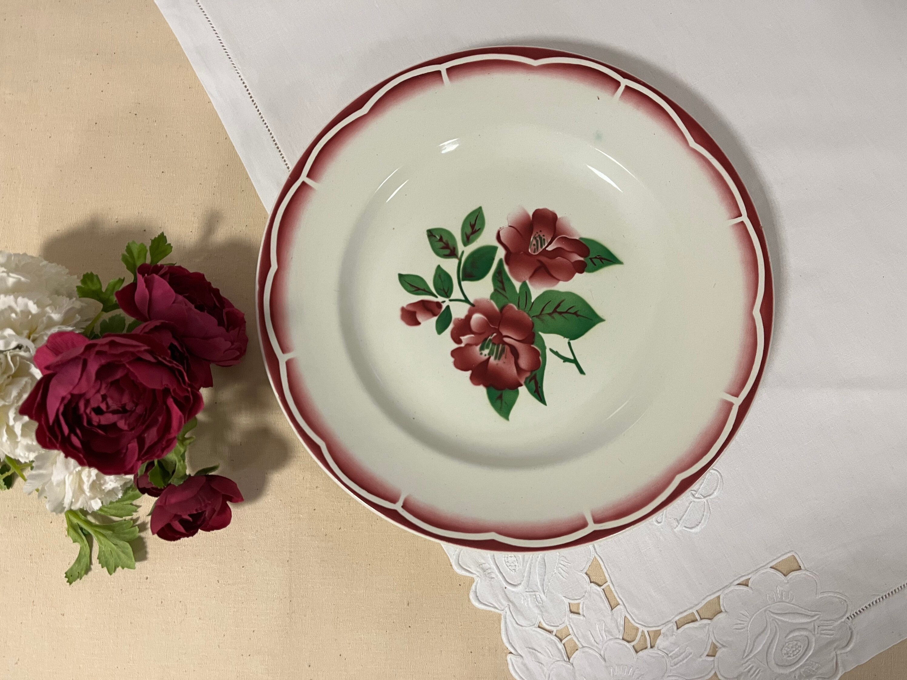 Plat de Service Plat Ancien Modèle Eden La Manufacture Française Digoin