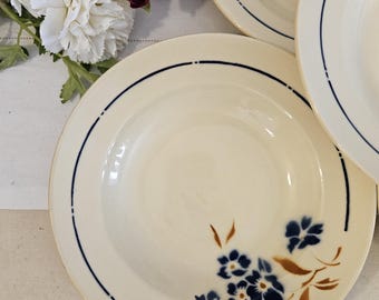 フランスのメーカー、バドンヴィレ社製のアンティーク X5 スープ皿