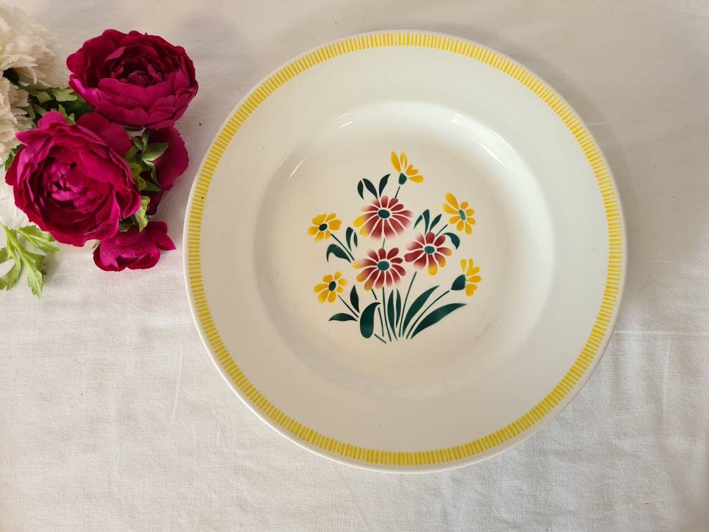 Plat de Service Rond Plat Ancien Modèle Tania La Manufacture Française Digoin