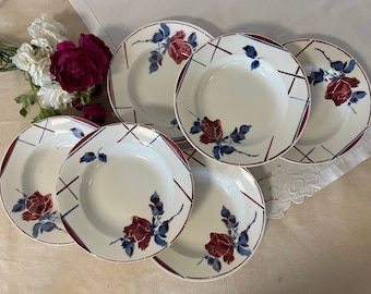 フランスのメーカー、バドンヴィレ社製のアンティーク X5 スープ皿