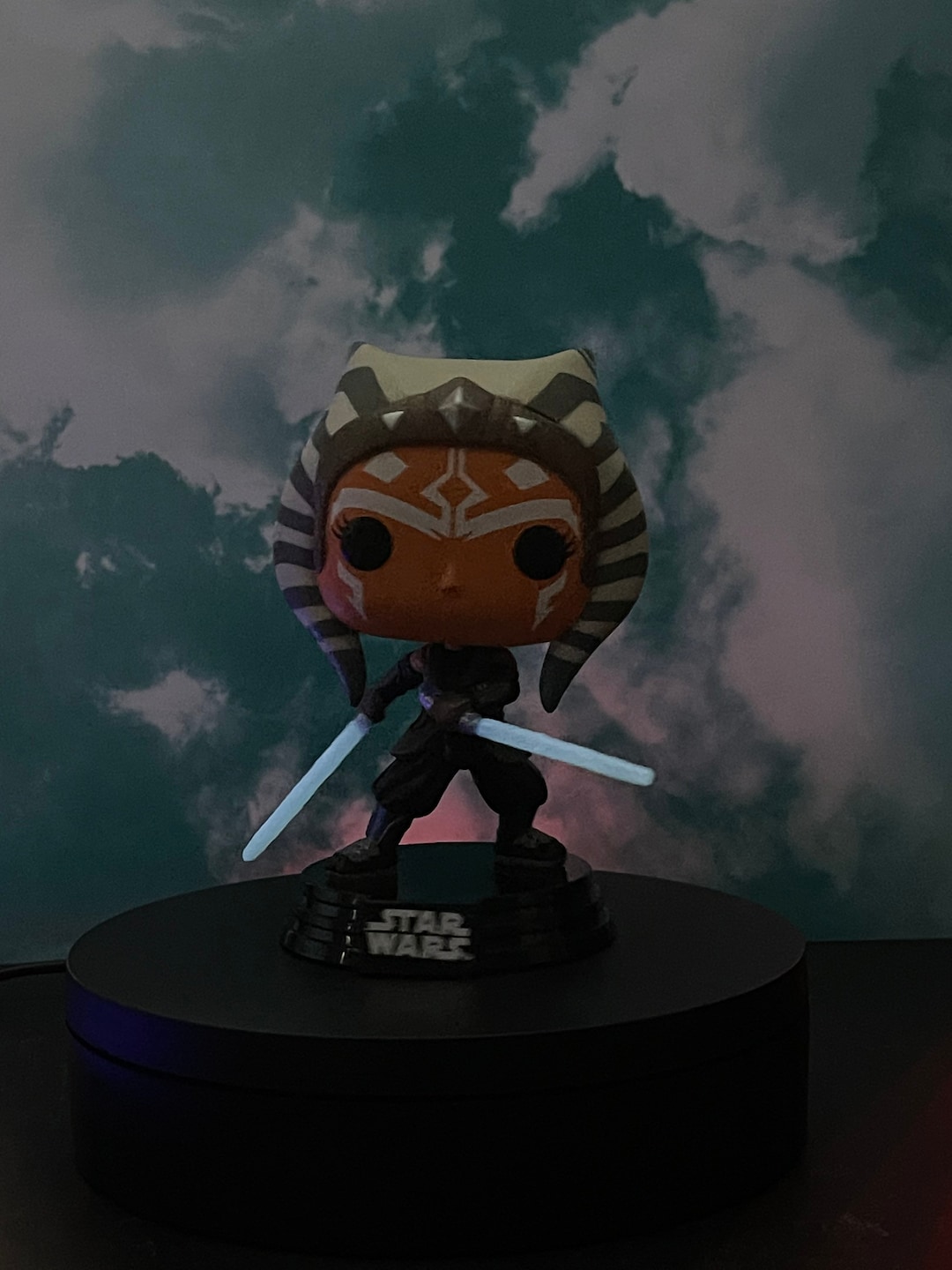 Ahsoka Tano glowinthedark custom Funko the Mandalorian Pop Vinyl Etsy