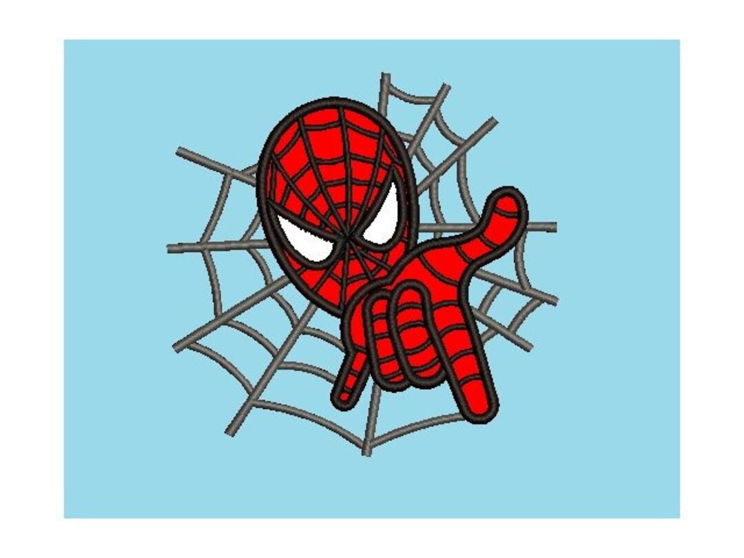 Spiderman Applique Embroidery Design Instant Download Etsy