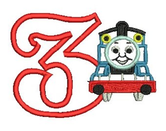 Thomas Embroidery Applique Design, Embroidery Design, Thomas Embroidery Design, Instant Download