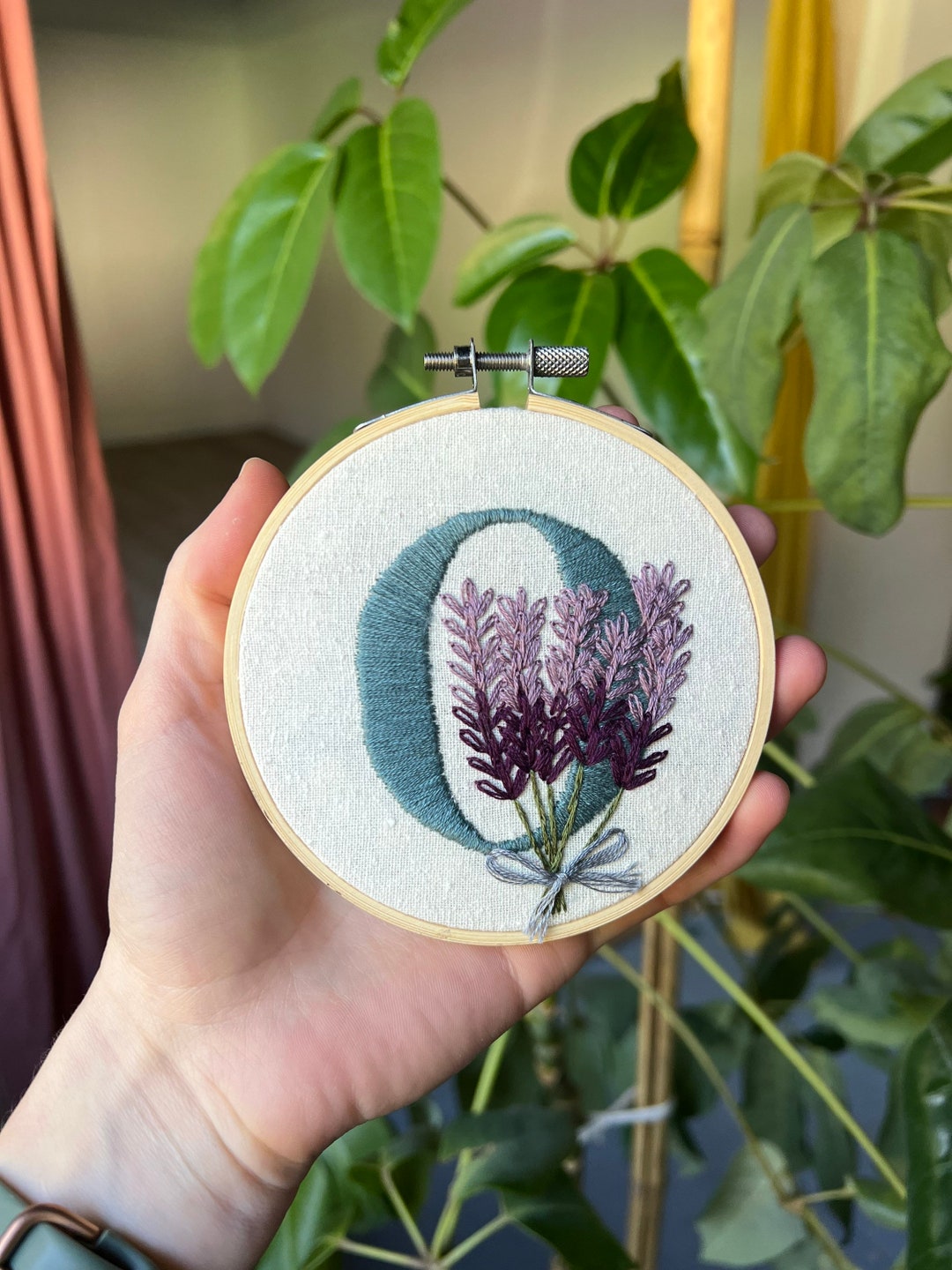 Embroidered Letter O Etsy