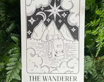 Impresión de Riso del Errante - Impresión estilo carta del Tarot