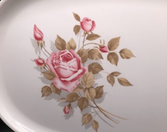 Melmac Dinnerware, 8219-14 Boonton Molding White with Roses Melamine Dinner Tray