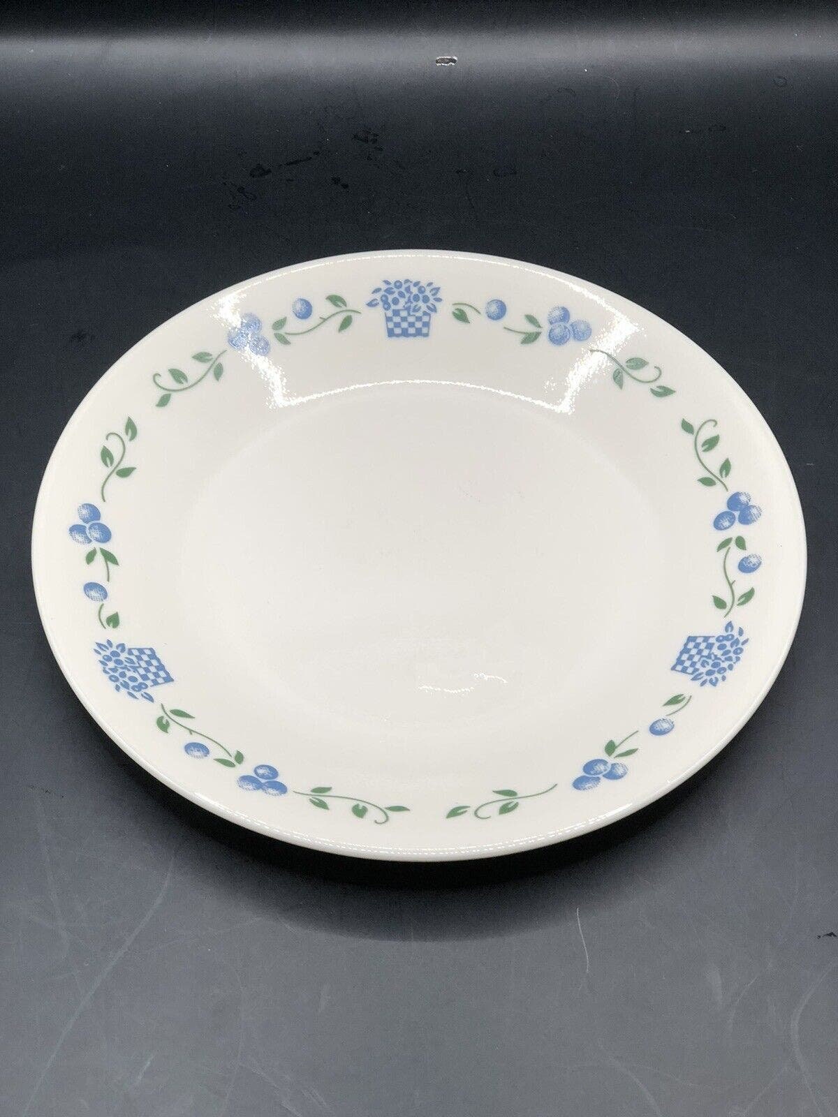 Corelle BLUEBERRY BOUQUET Bread & Butter Plates Corning 6 3/4" Lot of 3