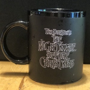 NECA Nightmare Before Christmas JACK & SALLY Black mug Rare image 4