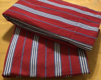 Pottery Barn Kids 1 Pair Drapes 2 Panels Curtains 42x58 Red Blue Striped Lined