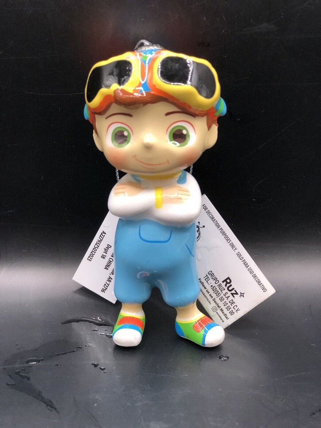 Yoyo Little Boy/brother Christmas Tree Decoupage Ornament New