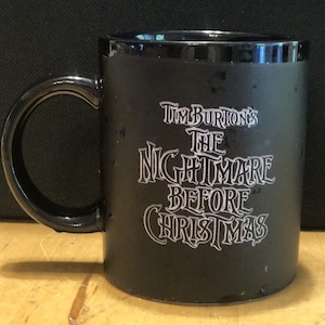 NECA Nightmare Before Christmas JACK & SALLY Black mug Rare image 3