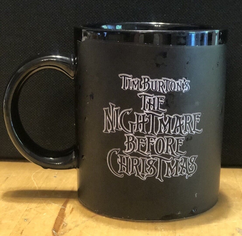 NECA Nightmare Before Christmas JACK & SALLY Black mug Rare image 3