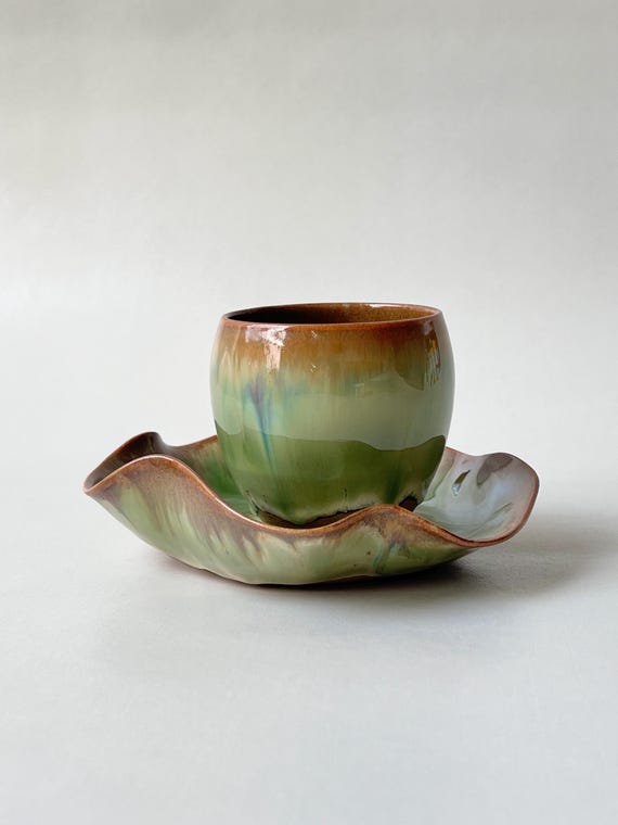 Ceramic cup and saucer