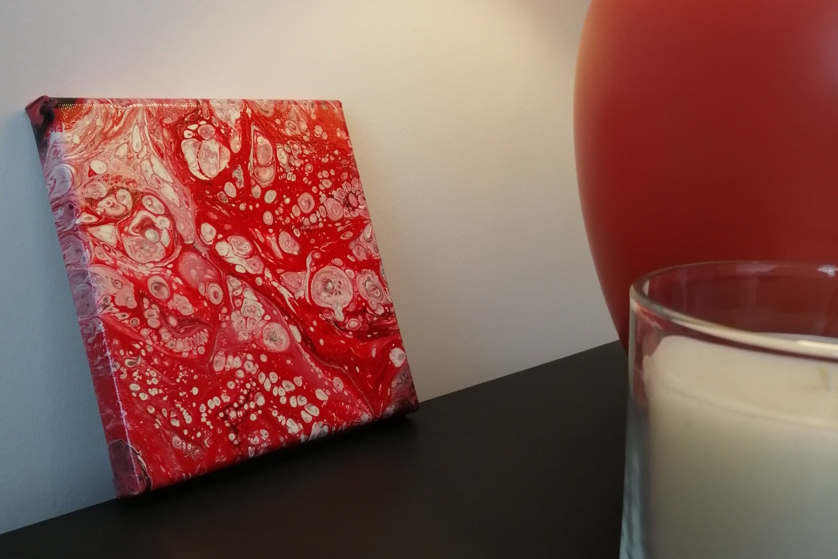 Zeitgenössisches Acrylgemälde Nr.008 auf kleiner Leinwand 15 | Etsy