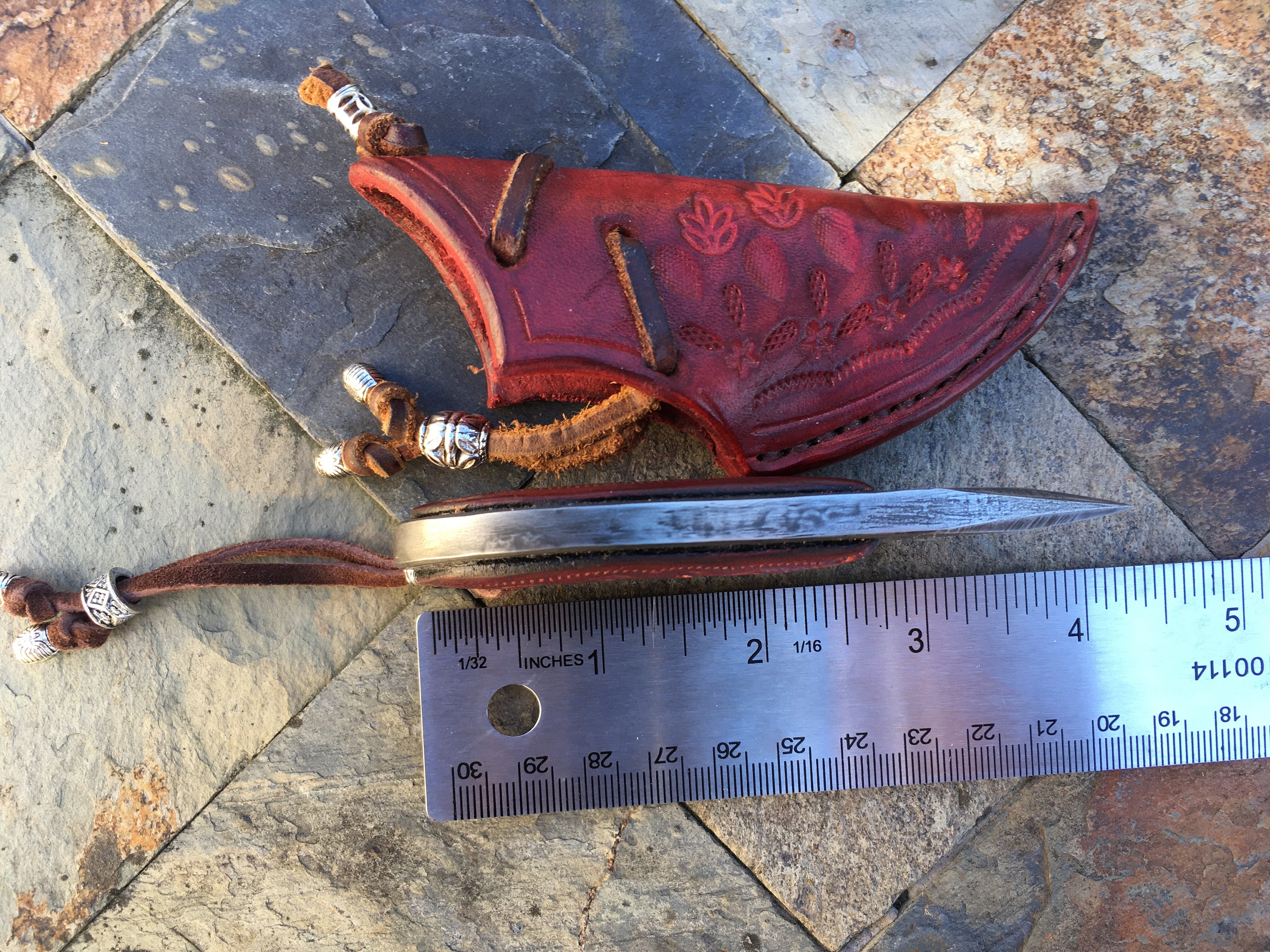 Handmade Utility Purse Knife with Leather Sheath Model REV14 Etsy