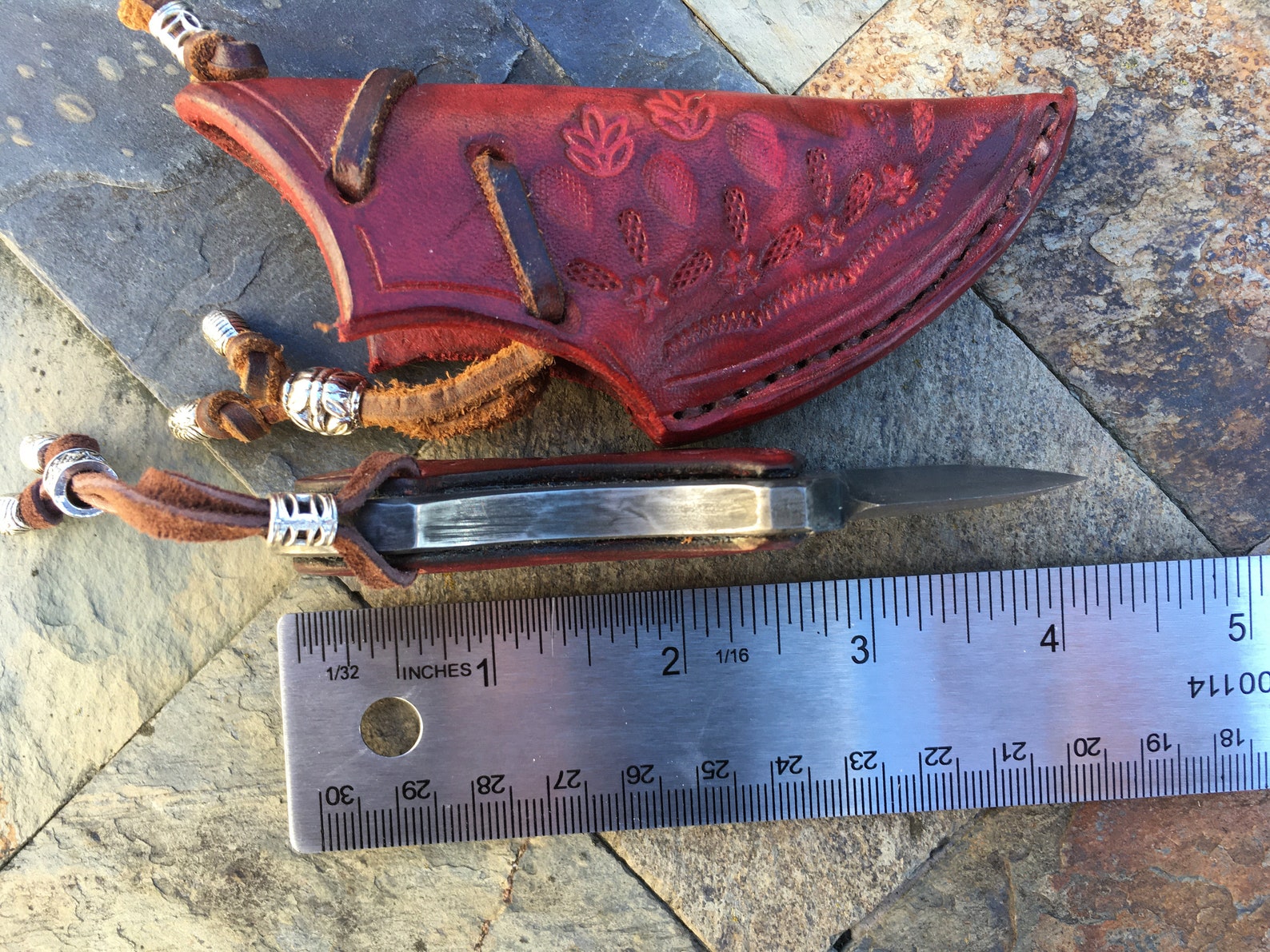 Handmade Utility Purse Knife with Leather Sheath Model REV14 Etsy