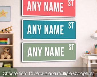 Bespoke Classic Style Street Sign, Personalized Name Plaque, Weatherproof Custom Road Signs, Indoor Outdoor