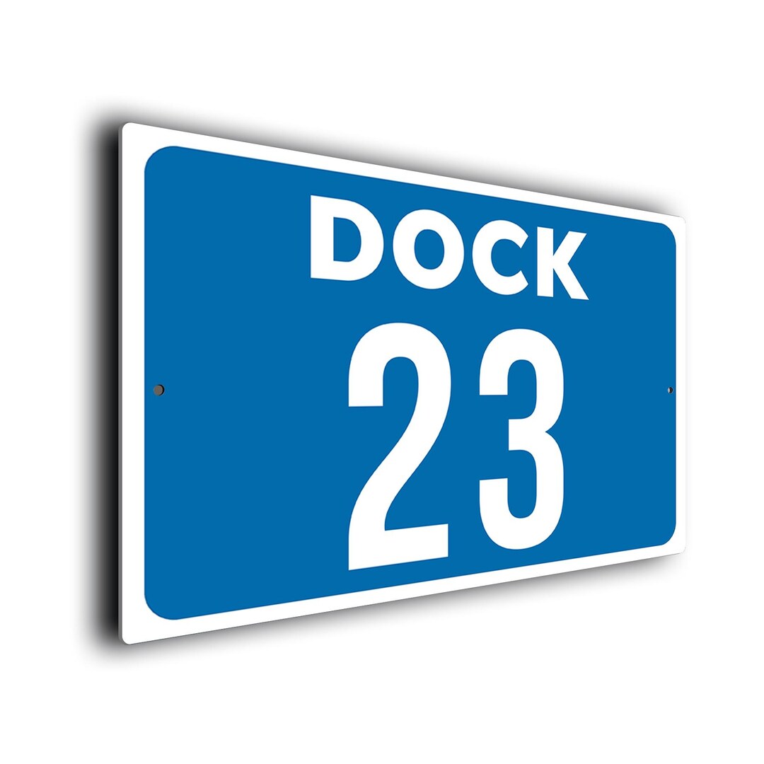 Bay Number Sign Custom Blue Dock Number Sign: Weatherproof Loading Bay Plaque - Etsy