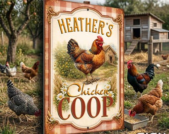 Personalised Chicken Coop Sign | Weatherproof Aluminium Hen House Plaque Outdoor