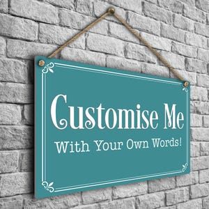 Custom Metal Sign, Personalized Outdoor Aluminum Composite Plaque, Wall Hanging Custom Text Signage